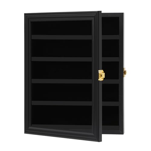 Vitrina Expositora de Pared para Coleccionismo – Acrílico Anti-UV – para Cartas Coleccionables, Figuras, Medallas ... – Cuadro y Marco Elegante (Cuchillos Decorativos / Colección temática)