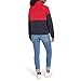 Tommy Hilfiger Damen 1/4 Zip Mockneck Colorblock Fleece Sweatshirt, Scarlet/Sky Captain, XS