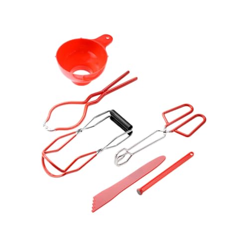 Genérico 1 Juego De 6 Piezas Juego de pinzas hogar Cortar con tijeras microonda botes para conservas kit de conservas caseras herramienta para levantar jarras llave inglesa páginas rojo