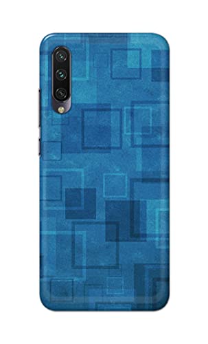 Image of Printed Hard Back Cover Case for Mi A3 Back Cover (Plain Azure Blue) -702