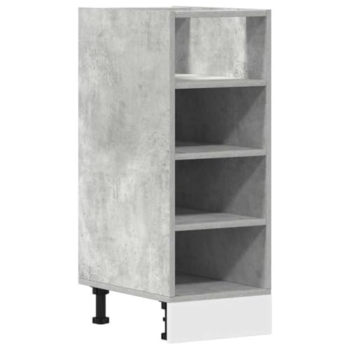 vidaXL Meuble Bas Riga Gris béton 30 x 44,5 x 81,5 cm Bois d'ingénierie