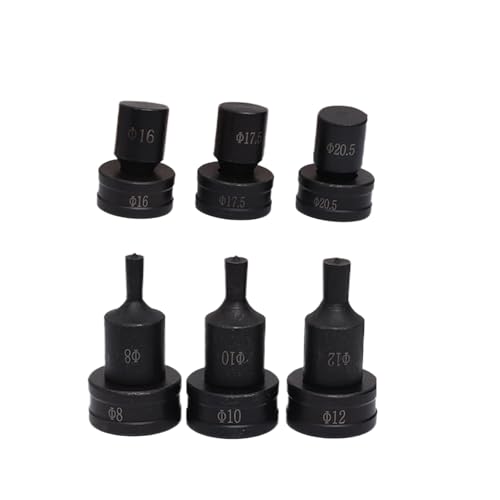 6-Piece Round Hole Punch Die Set for Hydraulic Punch Tool - Compatible with CH-70 Machine, Hydraulic Hole Punch for Metal for Steel Sheet, Copper Plate, Aluminum Plate