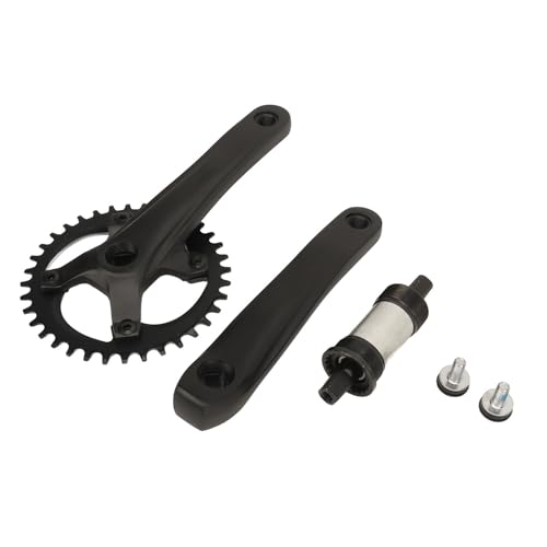 マウンテンバイククランクセット104mm BCDスクエアテーパークランクセット36Tポジティブネガティブチェーンシングルディスク7?12速度変換部品サイクリストのための軽量耐久性効率的なパフォーマンスアルミニウム合金