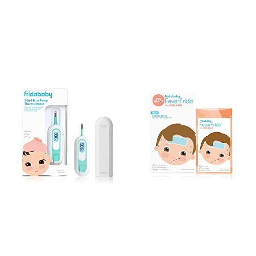 FridaBaby 3-in-1 True Temp Digital Thermometer + Cool Pads