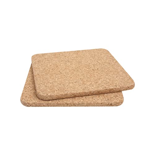 T&G Woodware Salvamanteles de Corcho Cuadrados (2 Unidades, 20 x 20 x 9 cm)