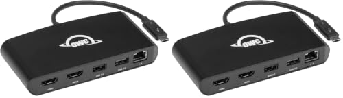 Image of OWC Thunderbolt mini Dock, Bus-Powered 5-Port Multi-Adapter with Dual 4K HDMI, Dual USB, Gigabit Ethernet, Integrated 7.2-inch TB Cable, for TB (USB-C) Equipped Mac and PC (Pack of 2)