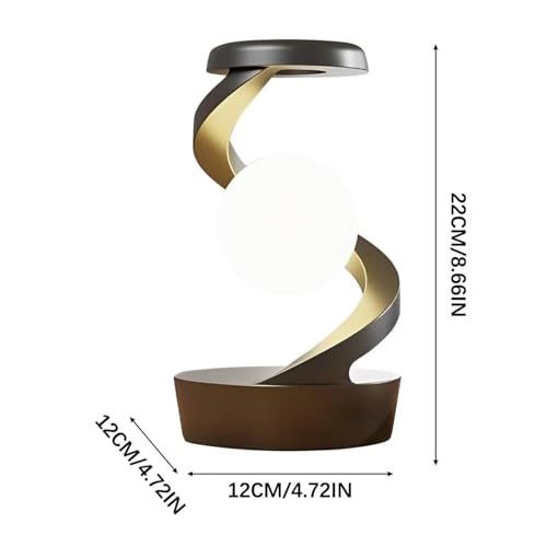 Lampe de chevet moderne en spirale noire avec effet LED 3D - 6