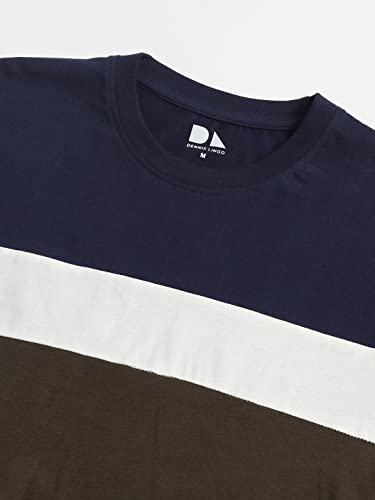 Image of Dennis Lingo Men's Cotton Slim Fit Solid T-Shirt (Round Neck)