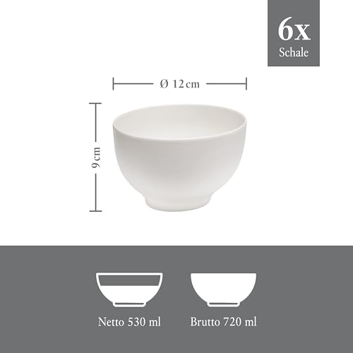 Vivo Villeroy & Boch - Basic White Schalen Set 6 Personen Weiß – Ansicht 3