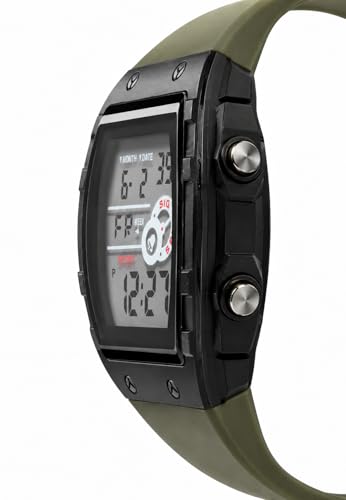 Image of Digital Sport Watch with Alarm, Stopwatch, Day & Calendar, 12 /24 Hour, Luminous, 3 ATM Waterproof
