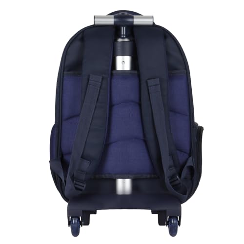 Image of NOVEX Marvel Avengers Boys Kids School Backpack - 17 Inch | Trolley Bag Convertible Rolling Backpack with Wheels & Adjustable Handle | Spacious School Bags, Lightweight & Durable | Blue