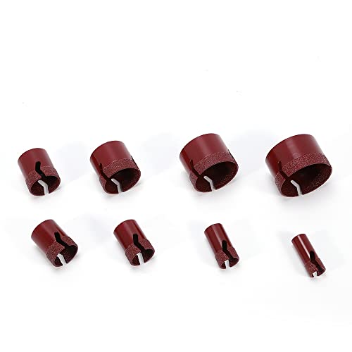 Juego de 8 brocas de diamante para azulejos, granito de porcelana M14, diámetro de 20 mm, 25 mm, 32 mm, 35 mm, 40 mm, 50 mm, 60 mm, 68 mm para gres porcelánico, granito, cerámica, etc.
