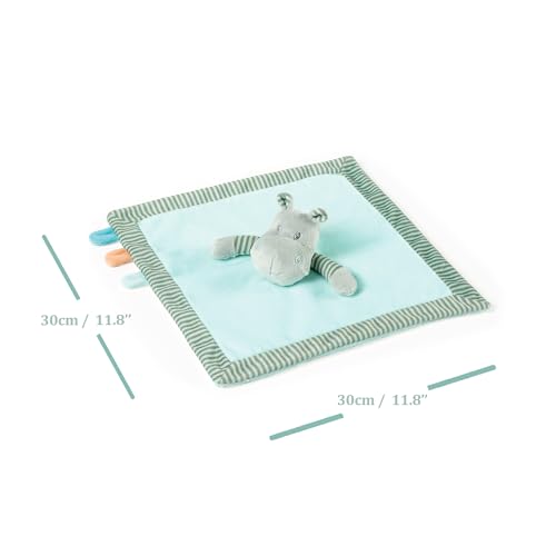 Image of CREVENT Cozy Plush Baby Security Blanket, Soft Animal Lovey for Baby Girls and Boys, Comfort Blanket, Birthday Gift - Hippo