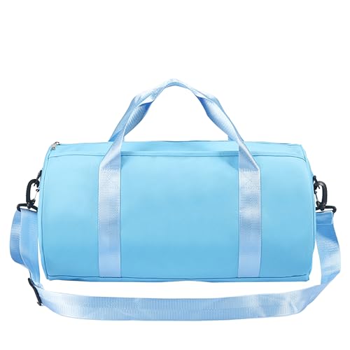 Mini bolsa de ginástica para mulheres, pequena bolsa de ginástica, bolsa esportiva para ioga, natação, dança, Azul (bolso molhado), Small, Bolsa esportiva para academia
