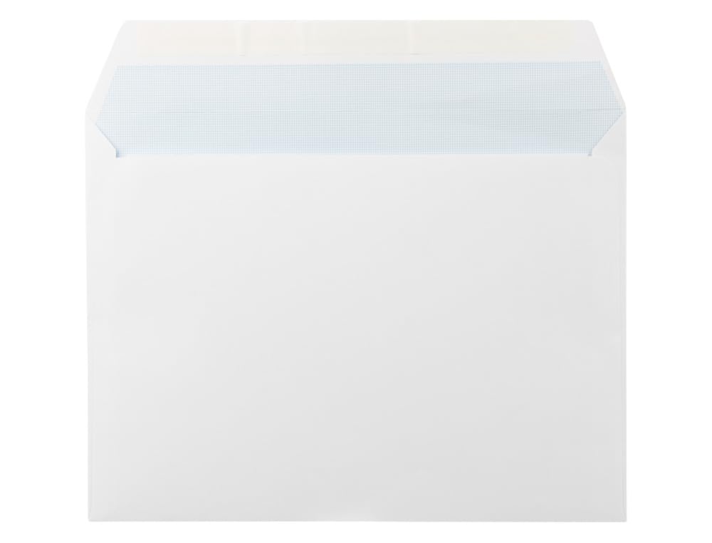 Sobre liderpapel n.16 blanco folio especial 260x360mm silicona caja de 250 unidades solapa recta