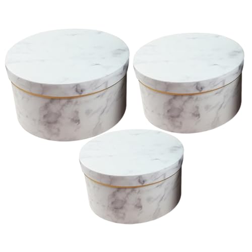 Boîtes d'emballage rondes en papier blanc pour vos centres de table