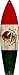 SMART BLONDE Mexico Flag Novelty Mini Metal Surfboard MSB-162