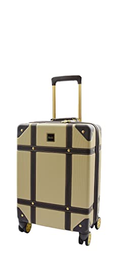 A1 FASHION GOODS Valise rétro à coque rigide à 8 roues style coffre de voyage archaïque, doré,...