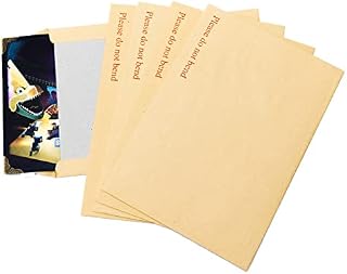 Board Backed Envelopes Rigid Cardboard Back Please Do Not Bend Printed On Front Thick Strong Manilla Secure Peel & Seal Closure (C6 (162x114mm), 10 Envelopes)
