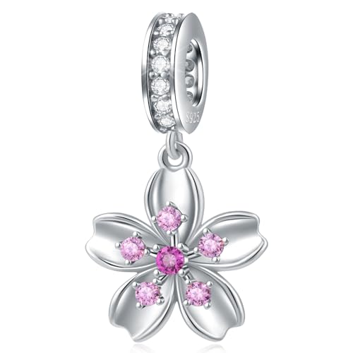 Pulsera europea con abalorios de flores y cara sonriente para tus looks diarios