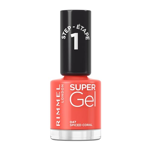 Rimmel London, Super Gel, Esmalte de uñas, 047 Spiced Coral, 12 ml