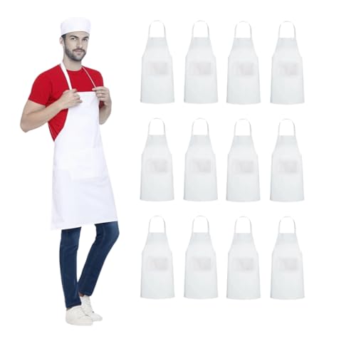 uniformer Apron for Men and Women | Durable & Stylish for Kitchen, Restaurant, Cafes | Ideal for Chefs, Bakers & Home Cooks | Easy to Clean | Unisex Design (Pack of 12)