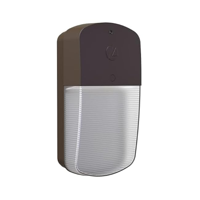 Lihtonia Lighting OLWP LED SWW2 Outdoor Wall Pack LED Light with Photocell Dusk-to-Dawn, Dark Bronze