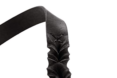 HUNTER Sansibar SOLID Verstellbare Führleine für Hunde, Leder, geflochten, robust, elegant, 2 x 200 cm, schwarz