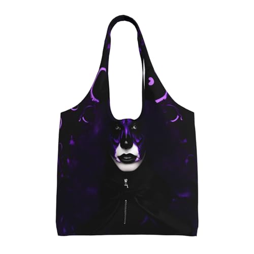 Sac en toile gothique noir résistant fini les sacs étroits avec ce cabas violet effrayant