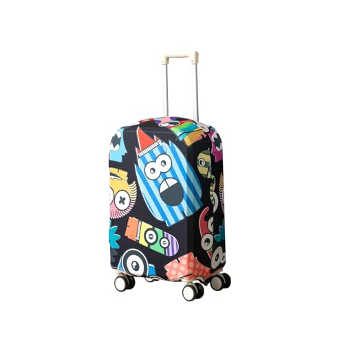 Image of HOKIPO Suitcase Covers for Trolley Suitcase, 220gsm Durable and Washable, Small (18-19inch) - Funny Monsters (AR-6343-D9)