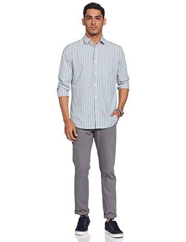 Image of Raymond Men's Striped Slim Fit Shirt