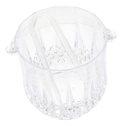 Garneck Luxury Round Ice Buckets for Parties 2-piece Set Handles for Easy Transport for Wedding Picnic
