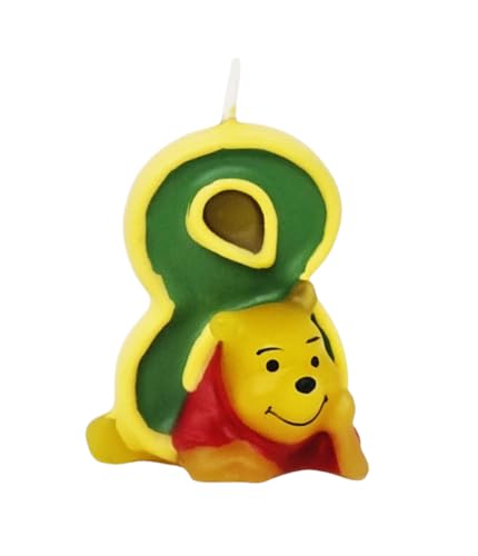 Bougie Disney Winnie l'ourson et amis pour anniversaire numéro 8