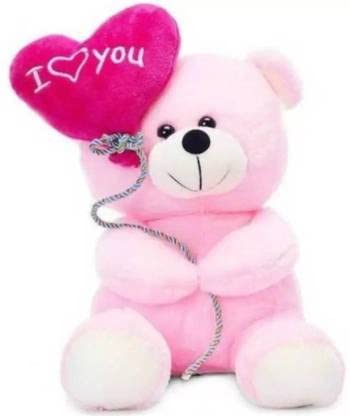 Image of Special Combo In For Kids Baby Elephant|Balloon Teddy|Duck|Penguin|Rabbit (Pack Of 5). Teddy Bear-25 Cm (Pink)