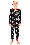 WWE Boys World Wrestling Entertainment AOP Cotton Sleepsuit Kids Onesie (5-6 Years) Black