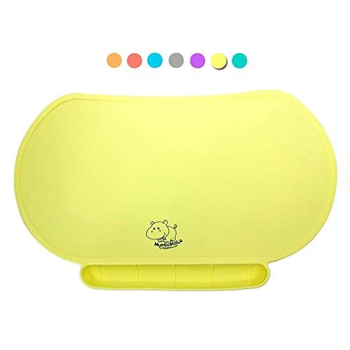 Silicone Children's Place Mat - Baby Mumbo | Food-Grade Quality with Unique Raised Edges for Spill Prevention | Lightweight, Portable, and Spill-Proof