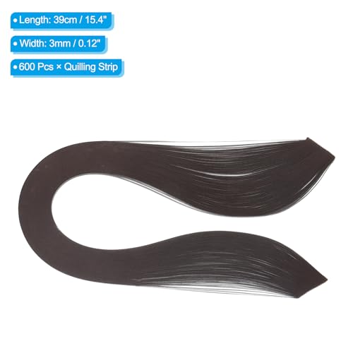 PATIKIL 600pcs Quilling Strips Paper 1/8"(3mm) 39cm Origami Paper Quilling Strip for Art DIY Hand Craft Christmas Coffee - Image 2