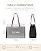 LOVEVOOK Laptop Tote Bag for Women, Work Bags Teacher Tote Bag, Waterproof Leather Computer Bag, Business Laptop Purse Office Handbag Professional Briefcase, Black-Beige-Brown, 15.6 Inch