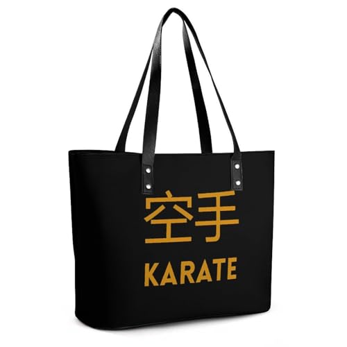 KARATE Women's Leather Handbag Shoulder Bag Tote Purse Bags for Shopping Travel3