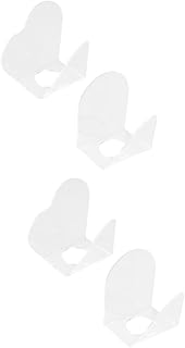 Didiseaon Paleta De Acrílico Para Maquiagem Profissional 4 Unidades Paletas De Manicure Transparentes Placa De Mistura De Maquiagem Salão De Maquiagem Acrílica Paleta De Unhas Paletas