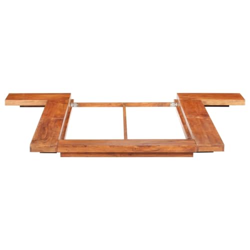 Home Items, Japanisches Futon-Bettgestell, massives Akazienholz, 100 x 200 cm, Anzugmöbel – Bild 6
