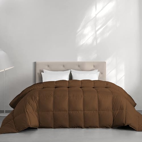 Image of Restful Sleep All Weather Comforter Double Bed Size - Dohar /Rajai /Blanket /Duvet -250 GSM Quilt Soft Microfiber Fill Double Bed (90 inchX100 inch) - Chocolate Brown Color