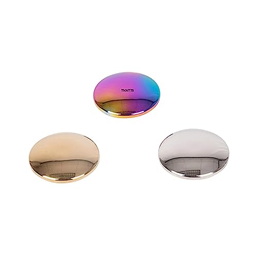 TickiT Sensory Reflective Sound Buttons - Set of 3 - Safe for All Ages - Mirrored Disks for Babies and Toddlers - Sensory Stacking Toy