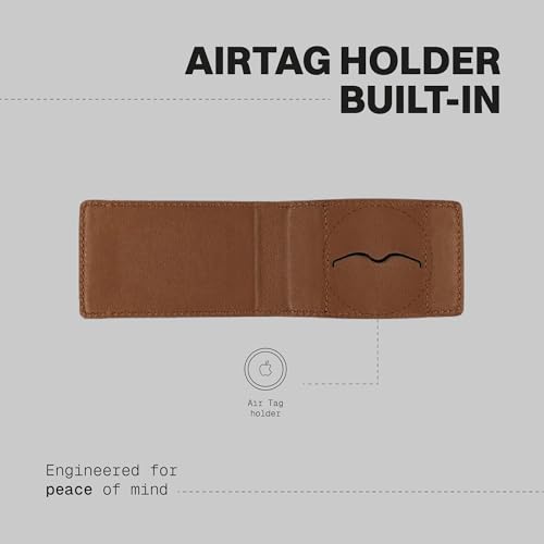 The Frenchie Co. - 2-in-1 AirTag Money Clip - Full-Grain Italian Leather - Dedicated AirTag Pocket for Apple Find My Tracking - Attaches to Speed Wallet or Use as Standalone Cash Holder4