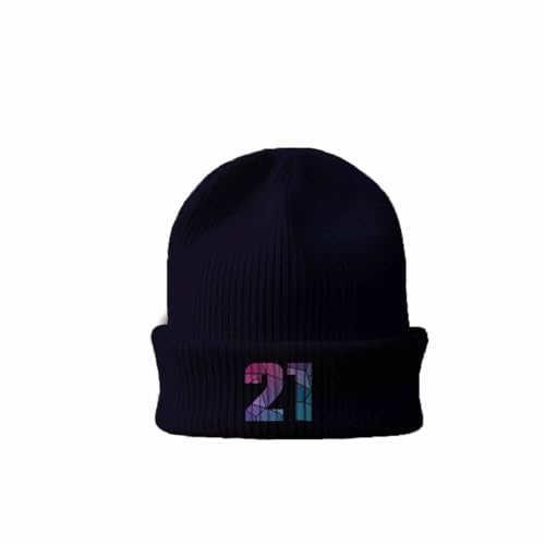 Bonnet à revers navy 21 en maille douce pour garder la tête au chaud en hiver