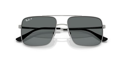 Image of RAY-BAN Unisex Polarized Grey Lens Square Sunglasses - 0RB3758003 /8156