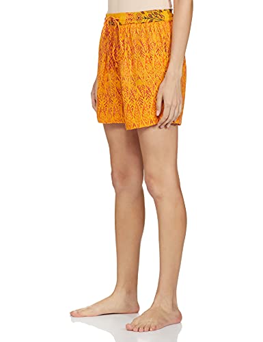 Image of Indigo Women's Bermuda Shorts (Pack of 2) (AW21 /BLC-064 E Color Name: White +Yellow S)