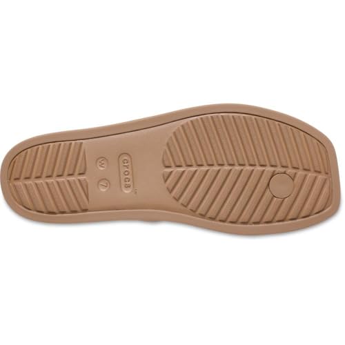 Image of Crocs Women's Miami Toe Loop Sandals | Square Toe Flat | Flexible Straps | Croslite Foam Footbed