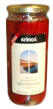 Imported Roasted Sweet Red Peppers (Krinos) 1lb