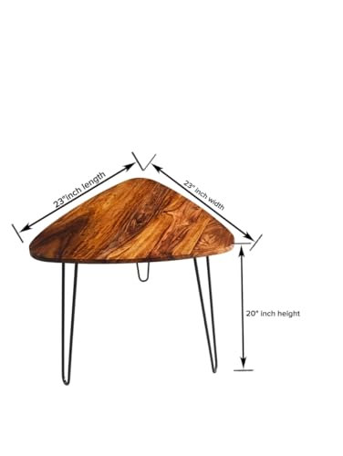 Image of REDWOOD Modern Nesting Coffee Table Set of 2 | Wooden Top Center Tables with Metal Hairpin Legs | Space Saving Living Room Furniture | Stylish Side & Accent Tables for Home Decor | Brown